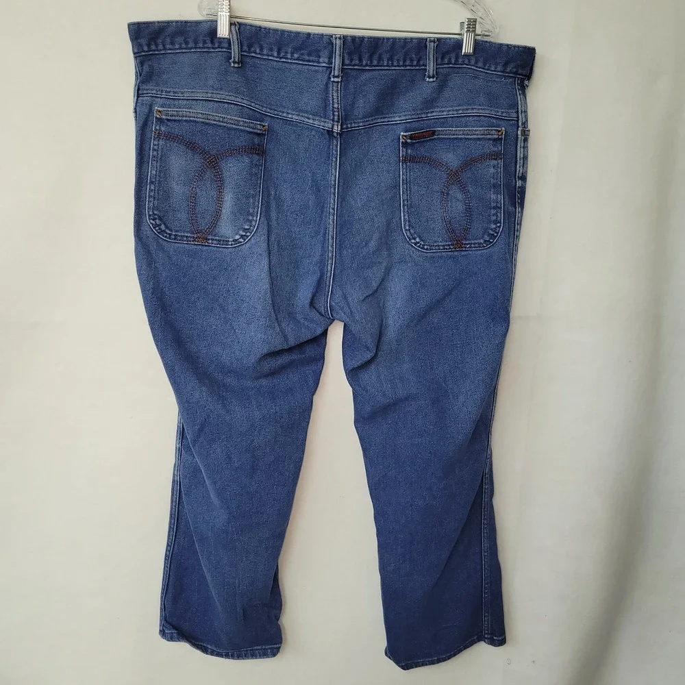 Long Haul Jeans Mens‎ 44x28 Blue Stretch Denim Vintage Made in USA Classic